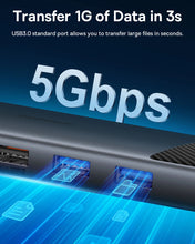 Заредете изображение във визуализатора на галерията – USB HUB 11in1 Baseus Metal Gleam Series II USB-A/USB-C PD/HDMI/DP/RJ45/SD/TF - black
