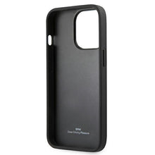 Заредете изображение във визуализатора на галерията – Etui BMW BMHCP13LRSPPK iPhone 13 Pro / 13 6,1" czarny/black hardcase Leather Curve Perforate - TopMag
