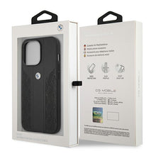 Заредете изображение във визуализатора на галерията – Etui BMW BMHCP13LRSPPK iPhone 13 Pro / 13 6,1" czarny/black hardcase Leather Curve Perforate - TopMag
