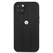 Заредете изображение във визуализатора на галерията – Etui BMW BMHCP13SRSPPK iPhone 13 mini 5,4" czarny/black hardcase Leather Curve Perforate - TopMag
