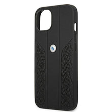 Заредете изображение във визуализатора на галерията – Etui BMW BMHCP13SRSPPK iPhone 13 mini 5,4" czarny/black hardcase Leather Curve Perforate - TopMag

