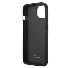Заредете изображение във визуализатора на галерията – Etui BMW BMHCP13SRSPPK iPhone 13 mini 5,4" czarny/black hardcase Leather Curve Perforate - TopMag
