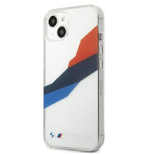 Заредете изображение във визуализатора на галерията – Etui BMW BMHCP13SSKTGT iPhone 13 mini 5,4" transparent hardcase Motorsport Tricolor - TopMag
