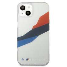 Заредете изображение във визуализатора на галерията – Etui BMW BMHCP13SSKTGT iPhone 13 mini 5,4" transparent hardcase Motorsport Tricolor - TopMag
