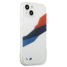 Заредете изображение във визуализатора на галерията – Etui BMW BMHCP13SSKTGT iPhone 13 mini 5,4" transparent hardcase Motorsport Tricolor - TopMag
