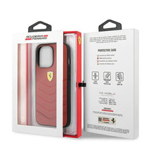 Заредете изображение във визуализатора на галерията – Ferrari FEHCP13LRQUR iPhone 13 Pro / 13 6,1" czerwony/red hardcase Off Track Quilted - TopMag
