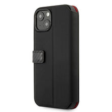 Заредете изображение във визуализатора на галерията – Ferrari FESAXFLBKP13SBK iPhone 13 mini 5,4" czarny/black book On Track Carbon Stripe - TopMag
