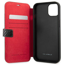 Заредете изображение във визуализатора на галерията – Ferrari FESAXFLBKP13SBK iPhone 13 mini 5,4" czarny/black book On Track Carbon Stripe - TopMag
