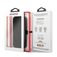 Заредете изображение във визуализатора на галерията – Ferrari FESAXFLBKP13SBK iPhone 13 mini 5,4" czarny/black book On Track Carbon Stripe - TopMag
