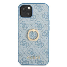 Заредете изображение във визуализатора на галерията – Guess GUHCP13S4GMRBL iPhone 13 mini 5,4" niebieski/blue hardcase 4G with ring stand - TopMag
