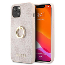 Заредете изображение във визуализатора на галерията – Guess GUHCP13S4GMRPI iPhone 13 mini 5,4" różowy/pink hardcase 4G with ring stand - TopMag
