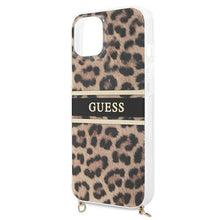 Заредете изображение във визуализатора на галерията – Guess GUHCP13SKBCLE iPhone 13 mini 5,4&quot; Leopard hardcase Gold Strap - TopMag
