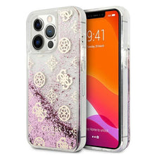 Заредете изображение във визуализатора на галерията – Guess GUHCP13XLGPEPI iPhone 13 Pro Max 6,7" różowy/pink hardcase Peony Liquid Glitter - TopMag
