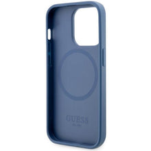 Заредете изображение във визуализатора на галерията – Guess GUHMP14LP4RPSB iPhone 14 Pro 6.1" blue/blue hardcase 4G Printed Stripes MagSafe
