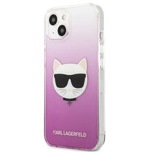 Заредете изображение във визуализатора на галерията – Karl Lagerfeld KLHCP13SCTRP iPhone 13 mini 5,4" hardcase różowy/pink Choupette Head - TopMag
