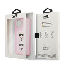 Заредете изображение във визуализатора на галерията – Karl Lagerfeld KLHCP13SKCTUGLP iPhone 13 mini 5,4" różowy/pink hardcase Glitter Karl`s &amp; Choupette - TopMag
