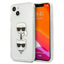 Заредете изображение във визуализатора на галерията – Karl Lagerfeld KLHCP13SKCTUGLS iPhone 13 mini 5,4" srebrny/silver hardcase Glitter Karl`s &amp; Choupette - TopMag
