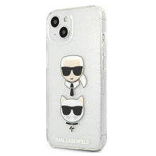 Заредете изображение във визуализатора на галерията – Karl Lagerfeld KLHCP13SKCTUGLS iPhone 13 mini 5,4" srebrny/silver hardcase Glitter Karl`s &amp; Choupette - TopMag

