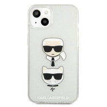 Заредете изображение във визуализатора на галерията – Karl Lagerfeld KLHCP13SKCTUGLS iPhone 13 mini 5,4" srebrny/silver hardcase Glitter Karl`s &amp; Choupette - TopMag
