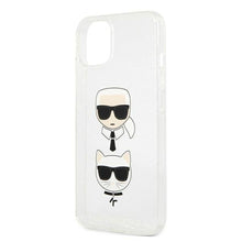 Заредете изображение във визуализатора на галерията – Karl Lagerfeld KLHCP13SKCTUGLS iPhone 13 mini 5,4" srebrny/silver hardcase Glitter Karl`s &amp; Choupette - TopMag
