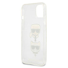 Заредете изображение във визуализатора на галерията – Karl Lagerfeld KLHCP13SKCTUGLS iPhone 13 mini 5,4" srebrny/silver hardcase Glitter Karl`s &amp; Choupette - TopMag
