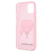 Заредете изображение във визуализатора на галерията – Karl Lagerfeld KLHCP13SKHTUGLP iPhone 13 mini 5,4" różowy/pink hardcase Glitter Karl`s Head - TopMag
