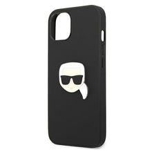 Заредете изображение във визуализатора на галерията – Karl Lagerfeld KLHCP13SPKMK iPhone 13 mini 5,4" czarny/black hardcase Leather Ikonik Karl`s Head Metal - TopMag

