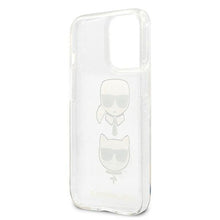 Заредете изображение във визуализатора на галерията – Karl Lagerfeld KLHCP13XKCTUGLS iPhone 13 Pro Max 6,7" srebrny/silver hardcase Glitter Karl`s &amp; Choupette - TopMag
