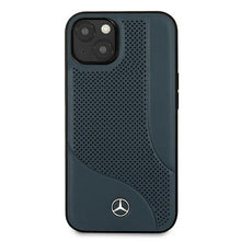 Заредете изображение във визуализатора на галерията – Mercedes MEHCP13SCDONA iPhone 13 mini 5,4" granatowy/navy hardcase Leather Perforated Area - TopMag
