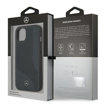 Заредете изображение във визуализатора на галерията – Mercedes MEHCP13SCDONA iPhone 13 mini 5,4" granatowy/navy hardcase Leather Perforated Area - TopMag
