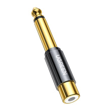 Заредете изображение във визуализатора на галерията – Ugreen 6.35mm jack adapter (male) to RCA (female) gold (AV169 80731) - TopMag
