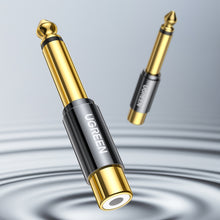 Заредете изображение във визуализатора на галерията – Ugreen 6.35mm jack adapter (male) to RCA (female) gold (AV169 80731) - TopMag
