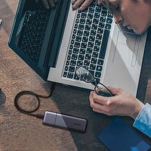 Заредете изображение във визуализатора на галерията – Ugreen housing M.2 NVMe / M.2 SATA SSD SSD USB 3.2 Gen 2 (10Gbps) gray + cable USB - USB Type C 0.5m + USB Type C - USB Type C 0.5m (CM389) cable - TopMag
