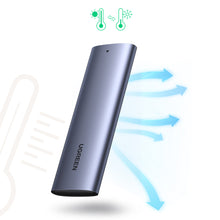 Заредете изображение във визуализатора на галерията – Ugreen Hard Drive Bay M.2 B-Key SATA 3.0 5Gbps Gray + USB Type C Cable (CM400) - TopMag
