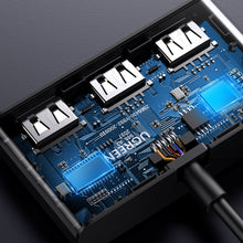 Заредете изображение във визуализатора на галерията – Ugreen switch adapter switch box USB 2 inputs - 3 outputs black (CM409) - TopMag
