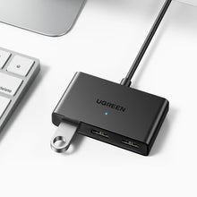 Заредете изображение във визуализатора на галерията – Ugreen switch adapter switch box USB 2 inputs - 3 outputs black (CM409) - TopMag
