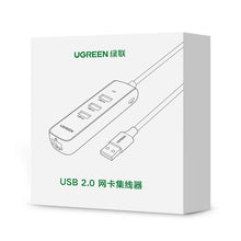 Заредете изображение във визуализатора на галерията – Ugreen adapter USB Type C - Ethernet RJ45 / 3 x USB black adapter (CM416) - TopMag
