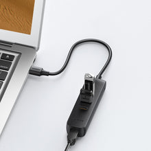 Заредете изображение във визуализатора на галерията – Ugreen adapter USB Type C - Ethernet RJ45 / 3 x USB black adapter (CM416) - TopMag
