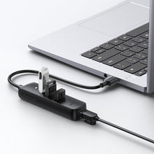 Заредете изображение във визуализатора на галерията – Ugreen adapter USB Type C - Ethernet RJ45 / 3 x USB black adapter (CM416) - TopMag
