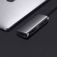 Заредете изображение във визуализатора на галерията – Ugreen 9in1 multifunctional HUB USB 3.2 Gen. 1 HDMI (4K @ 60Hz) VGA (Full HD @ 60Hz) Ethernet TF / SD PD card reader 100W USB Type C PD gray (CM179) - TopMag
