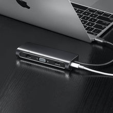 Заредете изображение във визуализатора на галерията – Ugreen 9in1 multifunctional HUB USB 3.2 Gen. 1 HDMI (4K @ 60Hz) VGA (Full HD @ 60Hz) Ethernet TF / SD PD card reader 100W USB Type C PD gray (CM179) - TopMag
