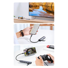 Заредете изображение във визуализатора на галерията – Ugreen adapter USB Type C - HDMI / 4 x USB gray (CM417) - TopMag
