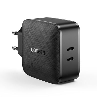 Ugreen charger 2x USB Type C 66W Power Delivery 3.0 Quick Charge 4.0+ black (CD216) - TopMag