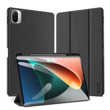 Заредете изображение във визуализатора на галерията – DUX DUCIS Domo Tablet Cover with Multi-angle Stand and Smart Sleep Function for Xiaomi Mi Pad 5 Pro / Mi Pad 5 black - TopMag
