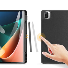 Заредете изображение във визуализатора на галерията – DUX DUCIS Domo Tablet Cover with Multi-angle Stand and Smart Sleep Function for Xiaomi Mi Pad 5 Pro / Mi Pad 5 black - TopMag

