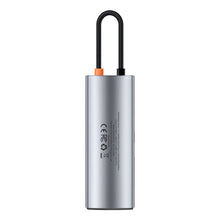 Заредете изображение във визуализатора на галерията – Baseus Metal Gleam Series multifunctional HUB USB 7in1 Type C HDMI TF PD card reader gray (WKWG020113) - TopMag
