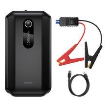 Заредете изображение във визуализатора на галерията – Baseus Power Bank Power Starter Jump Starter 1000mAh 12V (1000A / 500A) power bank + crocodile clips black (CGNL020101) - TopMag
