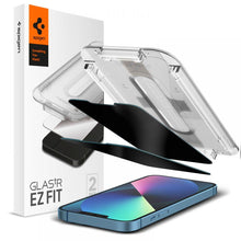 Заредете изображение във визуализатора на галерията – SZKŁO HARTOWANE SPIGEN GLAS.TR ”EZ FIT” 2-PACK IPHONE 13 / 13 PRO PRIVACY - TopMag
