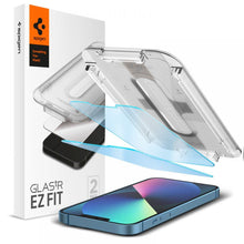 Заредете изображение във визуализатора на галерията – SZKŁO HARTOWANE SPIGEN GLAS.TR ”EZ FIT” 2-PACK IPHONE 13 / 13 PRO ANTIBLUE - TopMag
