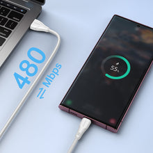 Заредете изображение във визуализатора на галерията – Joyroom USB cable - USB C 3A Surpass Series for fast charging and data transfer 0.25 m white (S-UC027A11)
